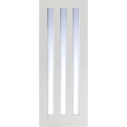 LPD Utah Internal Door with 3 Clear Glazed Light - White Primed