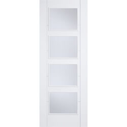 LPD Vancouver Internal Door with 4 Clear Glazed Light - White Primed