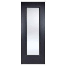 LPD Eindhoven Internal Door with 1 Clear Glazed Light - Black Primed