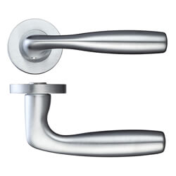 LPD Norma Satin Chrome Privacy Door Handle Pack - 115 W x 50mm H