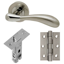 LPD Venus Silver Standard Door Handle Pack - 128 W x 52mm H
