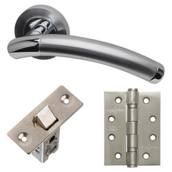 LPD Saturn Silver Standard Door Handle Pack - 150 W x 51mm H