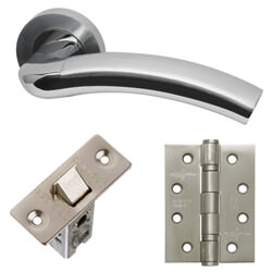 LPD Jupiter Silver Standard Door Handle Pack - 150 W x 51mm H