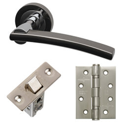 LPD Sirus Silver Standard Door Handle Pack - 145 W x 51mm H