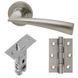 LPD Mars Silver Standard Door Handle Pack - 140 W x 54mm H