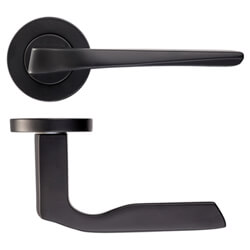 LPD Carina Matt Black Privacy Door Handle Pack - 120 W x 50mm H