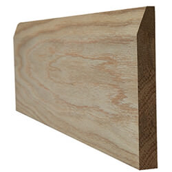 LPD Unfinished Oak Chamfered Skirting - 95 W x 3000 H x 18mm T