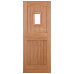 LPD Mortice & Tenon External Stable Door with 1 Unglazed Light - Unfinished Hardwood