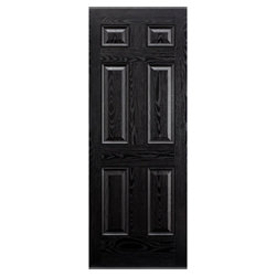 LPD Colonial External Door with 6 Panel - Prefinished Black