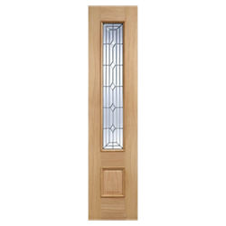LPD Empress External Sidelight Door with 1 Panel and 1 Clear Glazed Light - Unfinished Oak