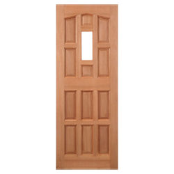 LPD Elizabethan External Door with 12 Panel and 1 Unglazed Light - Unfinished Hardwood