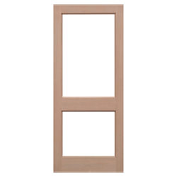 LPD 2XGG External Door with 2 Unglazed Light - Unfinished Hemlock