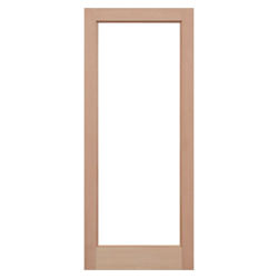 LPD Pattern-10 External Door with 1 Unglazed Light - Unfinished Hemlock