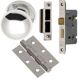 XL Joinery Vedea Bathroom Door Knob Handle Pack - Polished Chrome