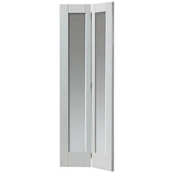 JB Kind Tobago Internal Bi-fold Door with 2 Clear Glazed Light - White Primed