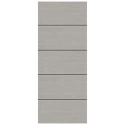 Deanta Internal Flush Door - Prefinished Light Grey Ash With Dark Grey Ash Horizontal Inlays