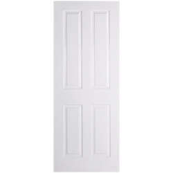 LPD Textured Moulded Internal Door with 4 Panel - Unfinished White