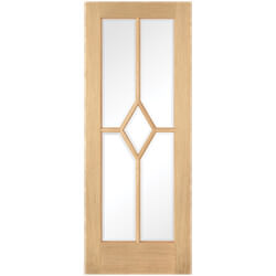 LPD Reims Internal Door with 5 Clear Glazed Light - Prefinished Oak