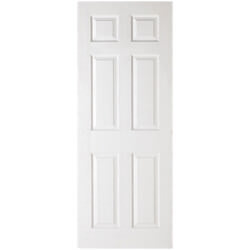 LPD Textured Moulded Internal Door with 6 Panel - Unfinished White