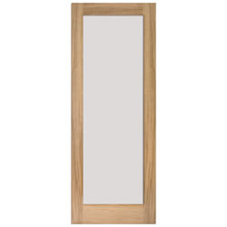 LPD Pattern-10 Internal Door with 1 Frosted Glazed Light - Unfinished Oak