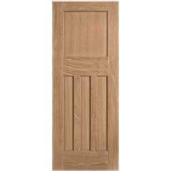 LPD DX 30s Style Internal Fire Door with 4 Panel - Unfinished Oak