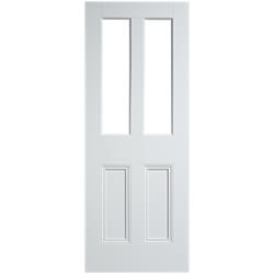LPD Malton Internal Door with 2 Panel and 2 Unglazed Light - White Primed