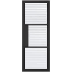 LPD Tribeca Internal Door with 3 Reeded Glazed Light - Black Primed