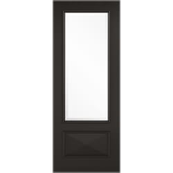 LPD Knightsbridge Internal Door with 1 Panel and 1 Clear Glazed Light - Black Primed