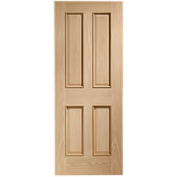 XL Joinery Victorian Un-Finished Oak 4-Panels With Raised Moulding Internal Fire Door