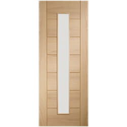 XL Joinery Palermo Original Internal Door with 1 Clear Glazed Light - Prefinished Oak