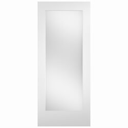 XL Joinery Tricoya Pattern 10 External Door with 1 Clear Glazed Light - White Primed