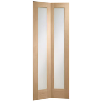 XL Joinery Pattern 10 Un-Finished Oak 2-Lights Internal Bi-Fold Glazed Door