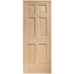 XL Joinery Colonial Internal Door with 6 Panel - Unfinished Oak