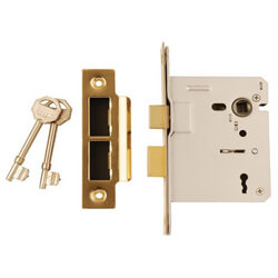 Dale Electro Brass 3 Lever Mortice Dead Lock