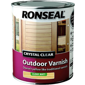 Ronseal Trade Crystal Outdoor Varnish Matt 750ML