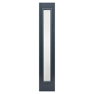 LPD Pre-Finished Grey 1-Lite External Frosted Glazed Sidelight