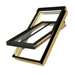 Fakro Manual Conservation Centre Pivot Roof Window - FTP P2 Double Glazed - Natural Pine