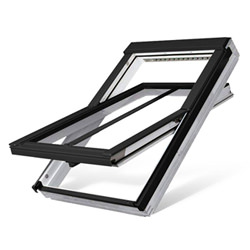 Fakro Manual Conservation Centre Pivot Roof Window - FTW P2 Double Glazed - White Acrylic