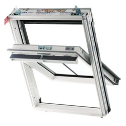 Keylite Manual Conservation Centre Pivot Roof Window - White Painted Pine