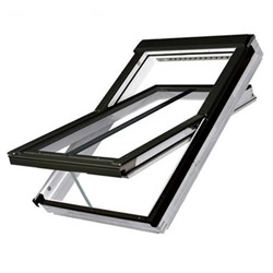 Fakro Electric Conservation Centre Pivot Roof Window - FTU P2 Double Glazed - White Polyurethane
