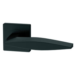 XL Joinery Matt Satin Black Square Rose Latch Bathroom Handle Pack