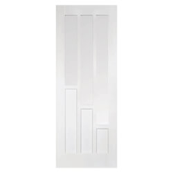 LPD Coventry Internal Door with 3 Panel and 3 Clear Glazed Light - White Primed