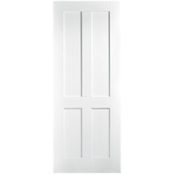 LPD London Internal Fire Door with 4 Panel - White Primed