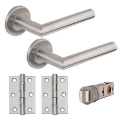 Dale Echo Satin Stainless Steel Smart Latch Door Handle Pack