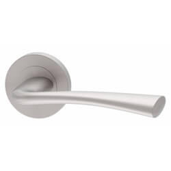 XL Joinery Struma Round Rose Lever Door Handle Pack - Pearl Nickel Plated
