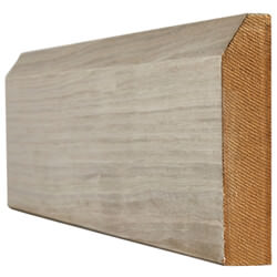 LPD Prefinished Light Grey Chamfered Skirting - 146 W x 3000 H x 18mm T