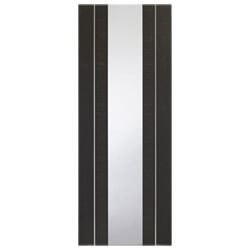 XL Joinery Forli Internal Door with 1 Clear Glazed Light - Prefinished Dark Grey