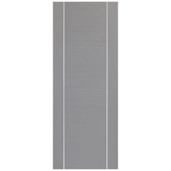 XL Joinery Forli Pre-Finished Light Grey Internal Fire Door With Aluminium Inlay
