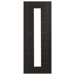 XL Joinery Palermo Internal Door with 7 Panel and 1 Clear Glazed Light - Prefinished Dark Grey