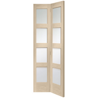 XL Joinery Shaker Blanco Oak 8-Lights Internal Bi-Fold Glazed Door